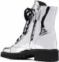 Alexandre Vauthier metallic-effect leather boots Silver - Thumbnail 3