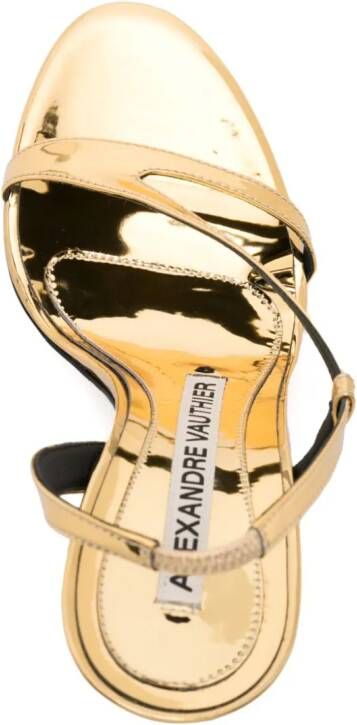 Alexandre Vauthier metallic slingback sandals Gold