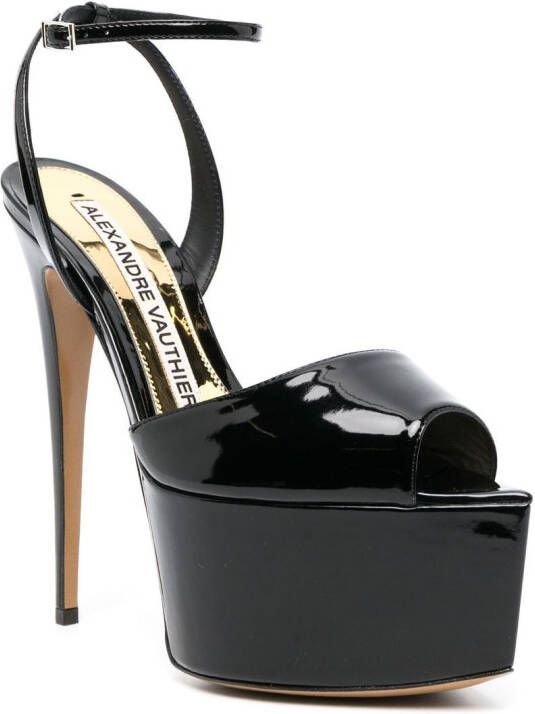 Alexandre Vauthier patent-leather platform sandals Black