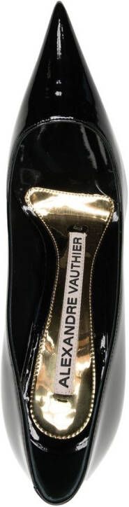 Alexandre Vauthier patent pointed toe pumps Black