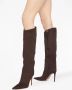 Alexandre Vauthier pointed-toe 105mm cotton boots Brown - Thumbnail 5