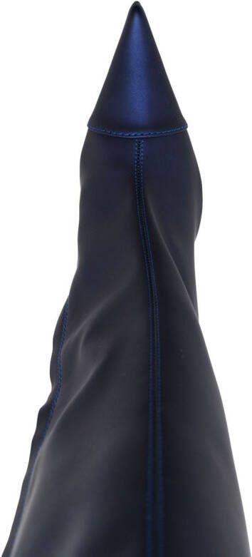 Alexandre Vauthier pointed-toe knee-length 115mm boots Blue