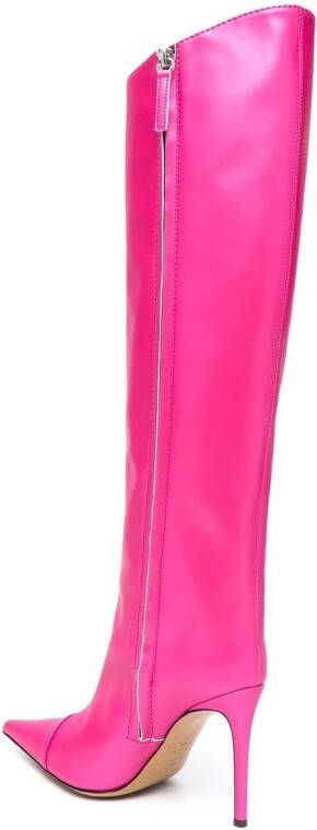Alexandre Vauthier pointed-toe knee-length 115mm boots Pink