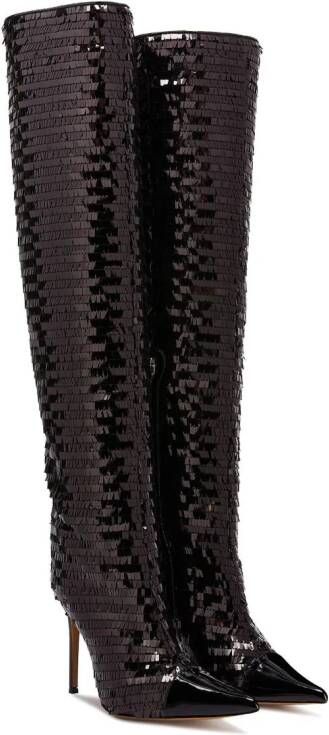 Alexandre Vauthier sequin-embellished 105mm boots Black