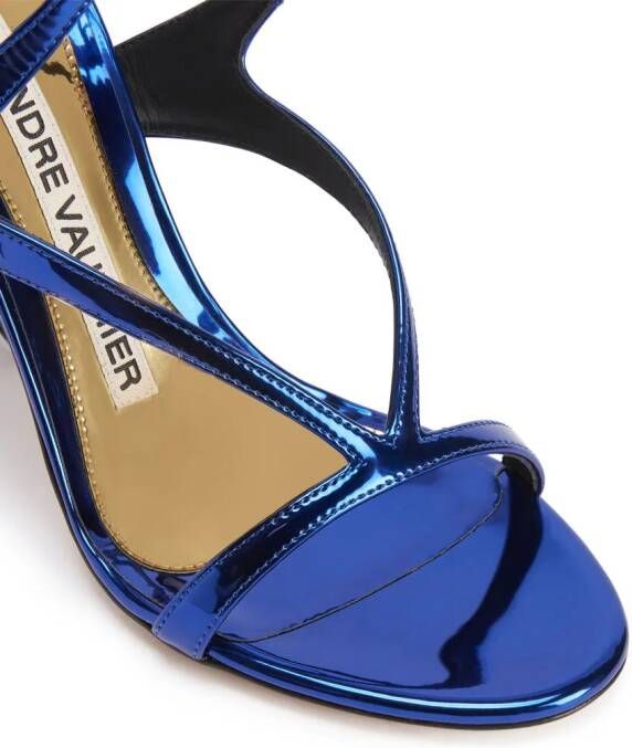 Alexandre Vauthier Smila 105mm metallic-effect sandals Blue