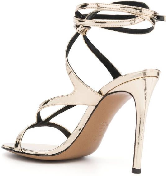 Alexandre Vauthier Smila 110mm leather sandals Gold