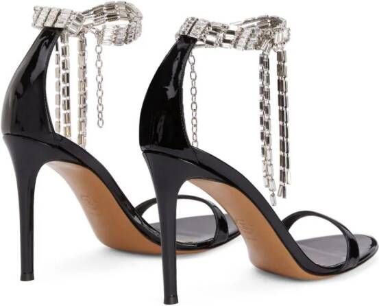 Alexandre Vauthier Tiffany 105mm crystal-embellished sandals Black