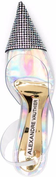 Alexandre Vauthier Transparente crystal embellished pumps White