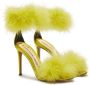 Alexandre Vauthier Veronica 105mm feather-embellished sandals Green - Thumbnail 2