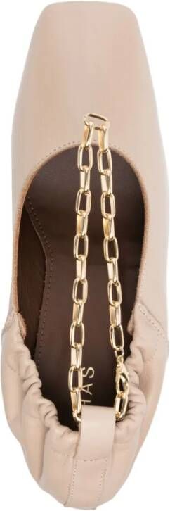 ALOHAS Agent Anklet leather pumps Brown
