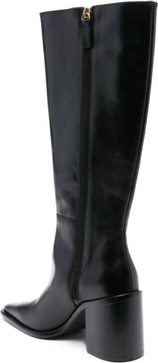 ALOHAS Berta 80mm leather boots Black