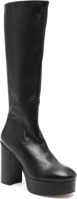 ALOHAS Joanna 115mm leather boots Black