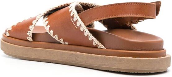 ALOHAS Marshmallow leather sandals Brown