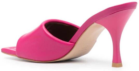 ALOHAS Puffy open-toe leather mules Pink