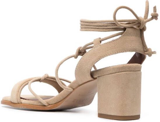 ALOHAS Sophie 70mm tie-fastening sandals Neutrals