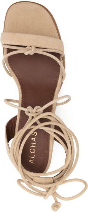 ALOHAS Sophie 70mm tie-fastening sandals Neutrals