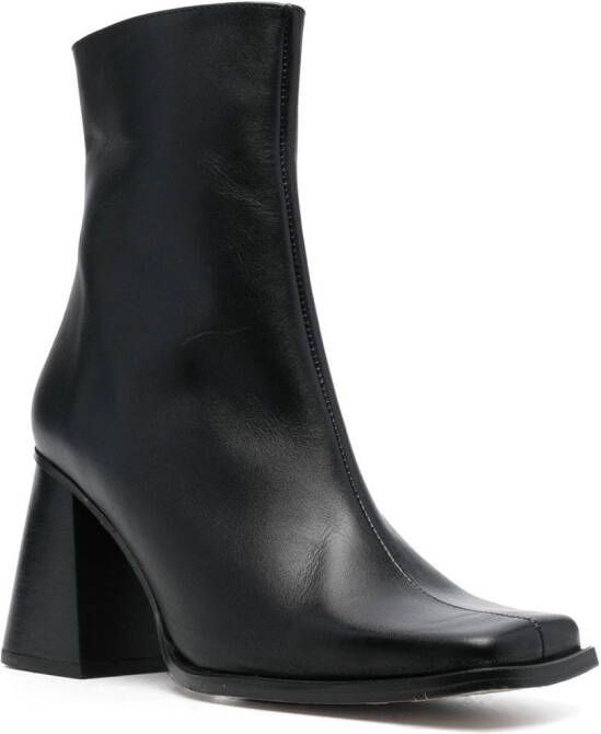 ALOHAS South 80mm leather ankle boots Black