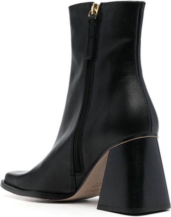 ALOHAS South 80mm leather ankle boots Black