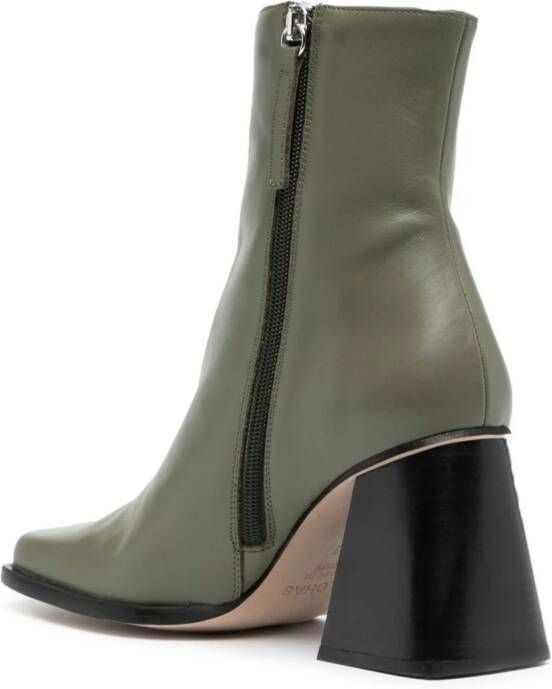 ALOHAS South 90mm leather ankle boots Green