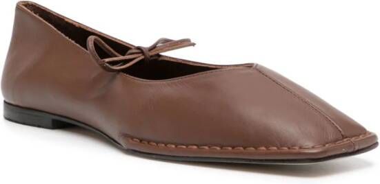 ALOHAS Sway leather ballerina shoes Brown