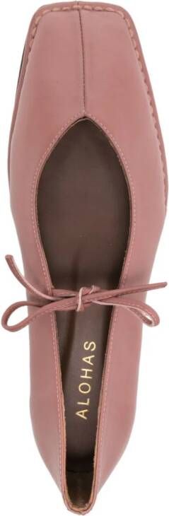ALOHAS Sway leather ballerina shoes Pink