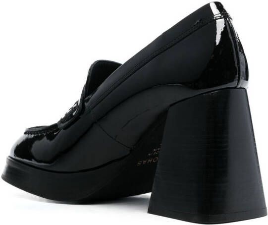 ALOHAS Take Off 90mm patent-leather loafers Black