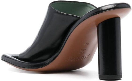 AMBUSH 95mm patent leather cushion mules Black