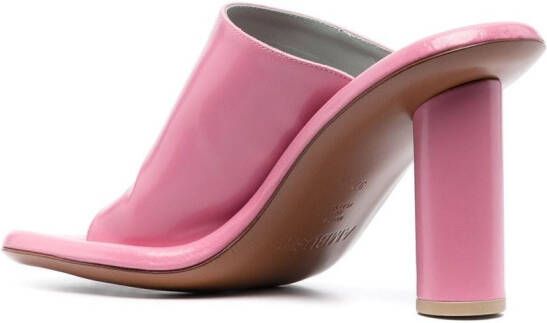 AMBUSH Cushion square-toe leather mules Pink