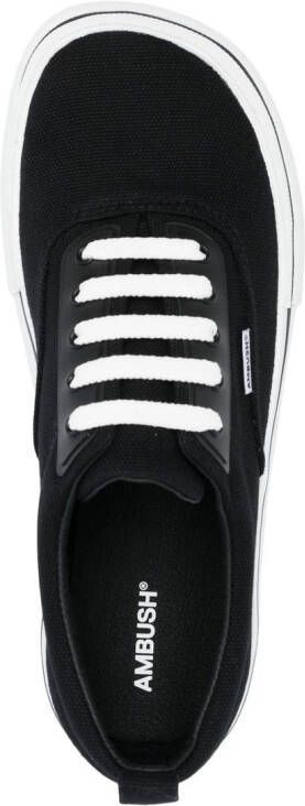 AMBUSH lace-up flatform sneakers Black