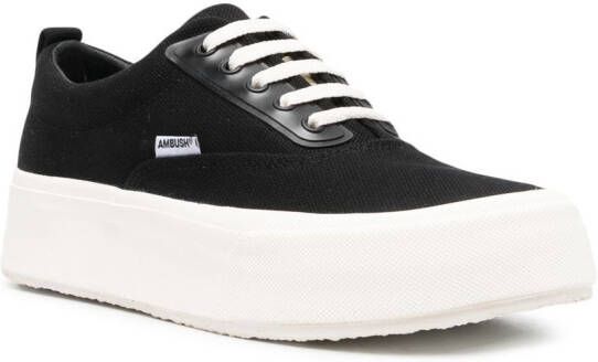 AMBUSH lace-up flatform sneakers Black