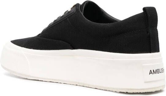 AMBUSH lace-up flatform sneakers Black