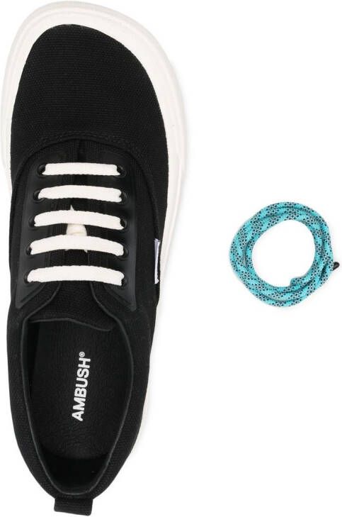 AMBUSH lace-up flatform sneakers Black