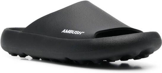 AMBUSH logo-print slide sandals Black