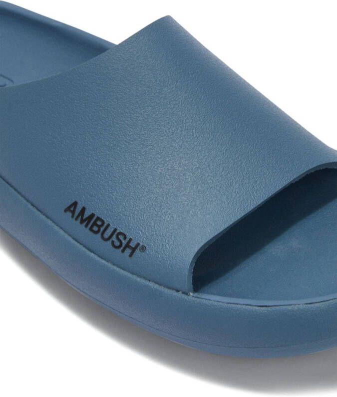 AMBUSH logo-print slip-on slides Blue