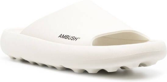 AMBUSH logo-print slip-on slides White