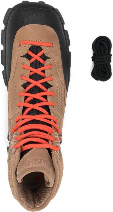 AMBUSH lug-sole hiking boots Brown