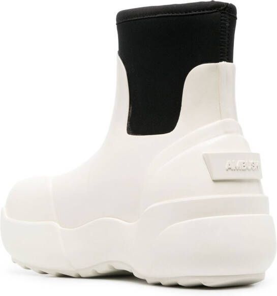 AMBUSH panelled ankle boots White