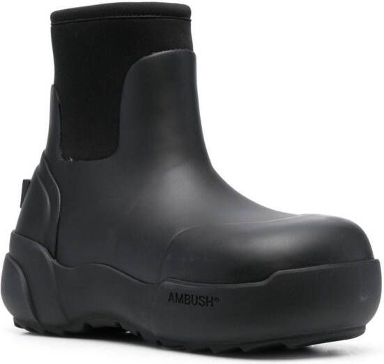 AMBUSH round-toe ankle boots Black