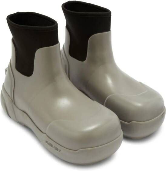 AMBUSH square-toe ankle boots Grey