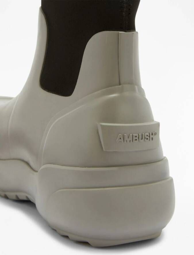 AMBUSH square-toe ankle boots Grey