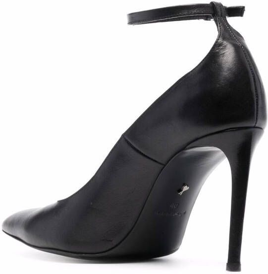 AMI Paris 105mm pointed-toe leather pumps Black