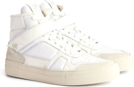 AMI Paris high-top leather sneakers White