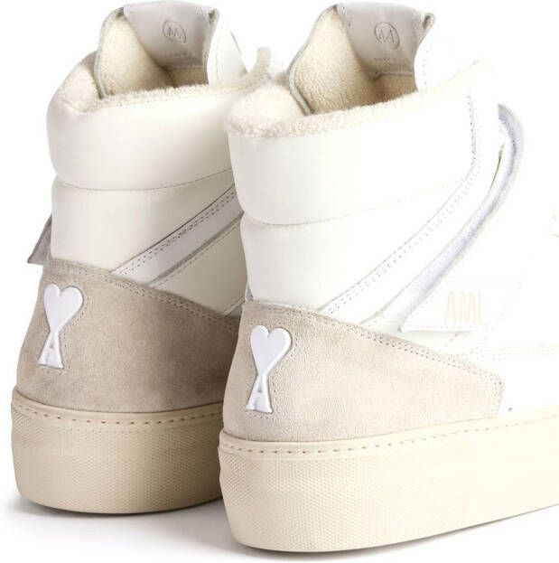 AMI Paris high-top leather sneakers White