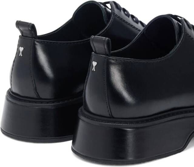 AMI Paris lace-up leather loafers Black