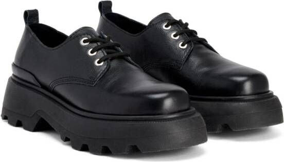 AMI Paris lace-up leather loafers Black
