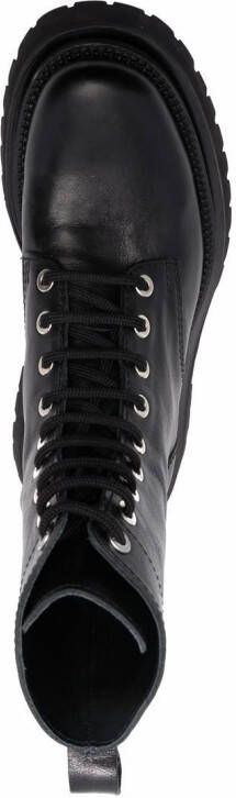 AMI Paris lace-up ridged-sole boots Black