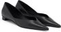 AMI Paris pointed flat leather pumps Black - Thumbnail 2