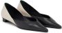 AMI Paris pointed flat leather pumps Black - Thumbnail 2