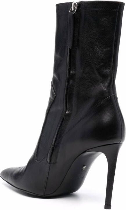 AMI Paris pointed-toe ankle boots Black