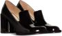 AMI Paris round heel patent-leather loafers Black - Thumbnail 2